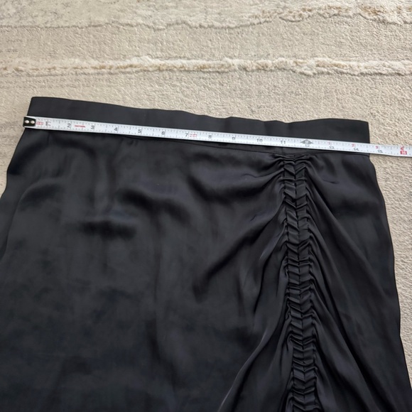 Like 🆕 Zadig & Voltaire black satiny ruched detail black skirt - Picture 7 of 9